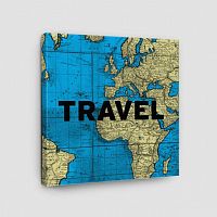 Travel - World Map - Canvas