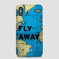 Fly Away - World Map  - Phone Case