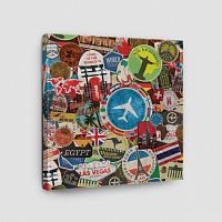 Travel Stickers - Canvas