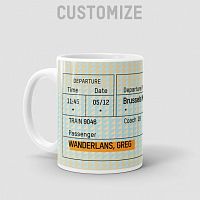 Train Ticket - Europe - Mug