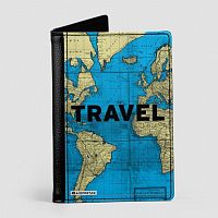 Travel - World Map - Passport Cover
