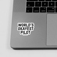 World's Okayest Pilot - Sticker