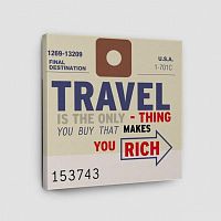 Travel is - Old Tag - Canvas