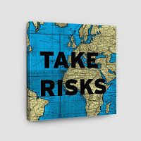 Take Risks - World Map - Canvas