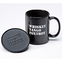 Whiskey Tango Foxtrot Coffee Mug and Coaster Set