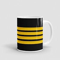 Black Pilot Stripes - Mug