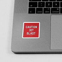 Caution Jet Blast - Sticker