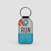 RUN - Leather Keychain